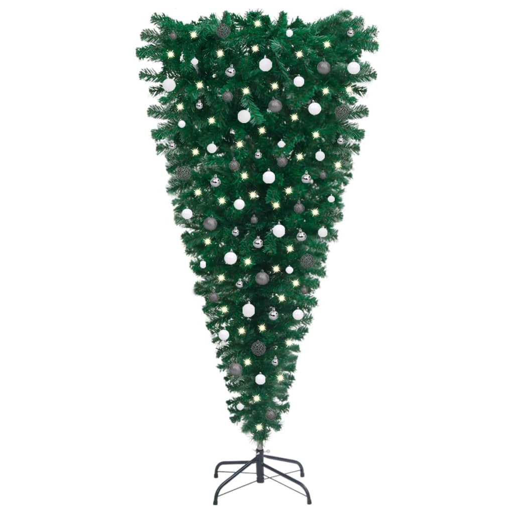 Kunstkerstboom Omgekeerd Met Led's En Kerstballen 180 Cm