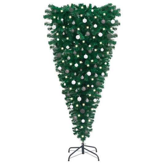 Kunstkerstboom Omgekeerd Met Led's En Kerstballen 180 Cm