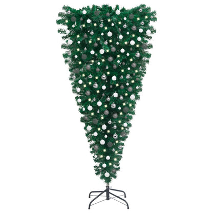 Kunstkerstboom Omgekeerd Met Led's En Kerstballen 240 Cm