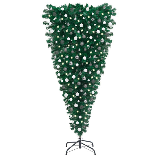 Kunstkerstboom Omgekeerd Met Led's En Kerstballen 240 Cm