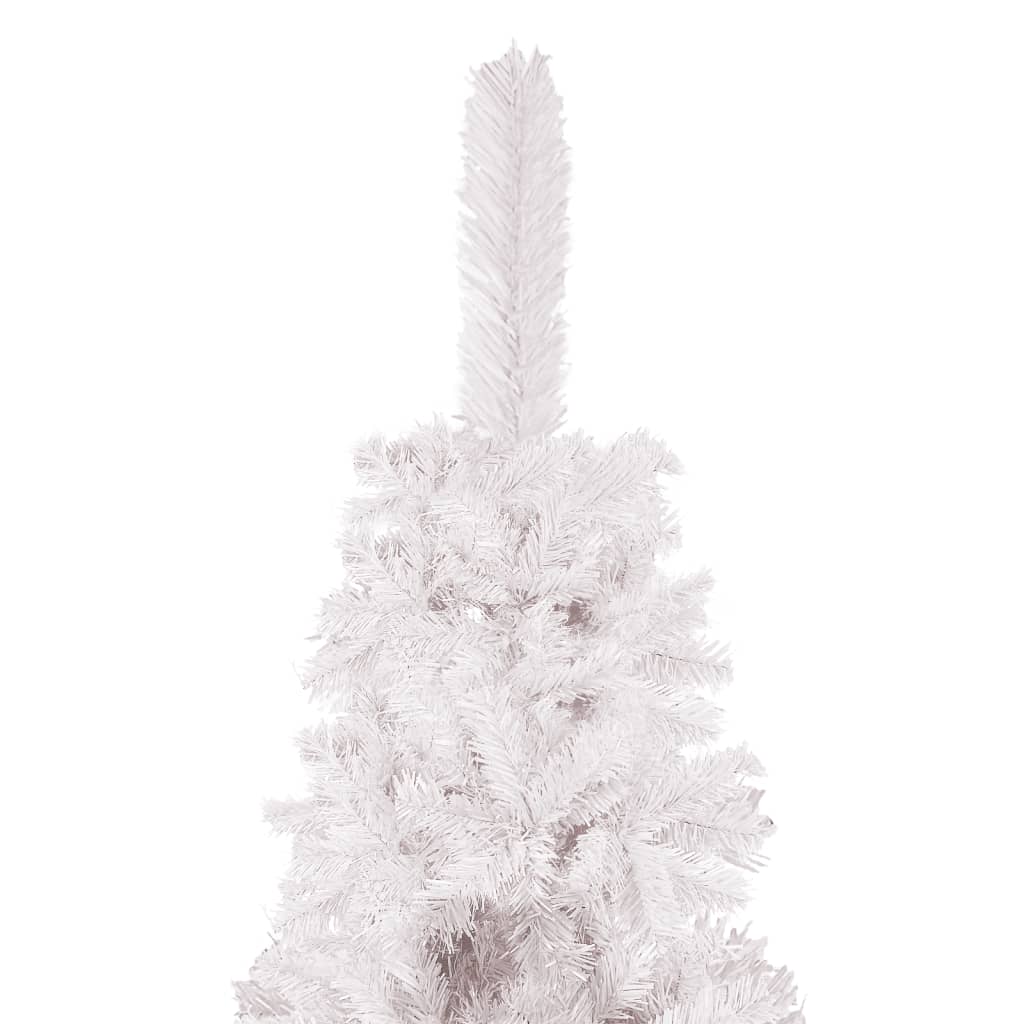 Kerstboom Met Led's En Kerstballen Smal 150 Cm Wit