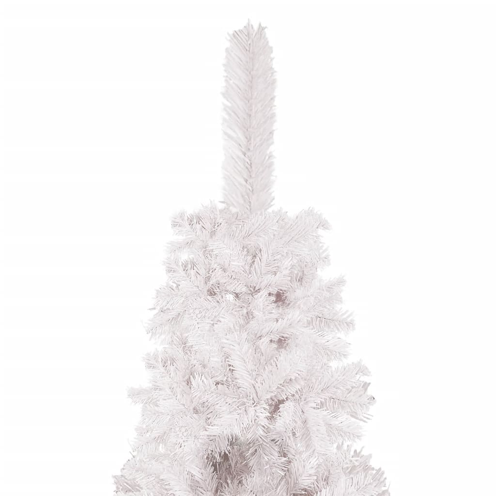 Kerstboom Met Led's En Kerstballen Smal 180 Cm Wit