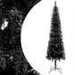 Kerstboom Met Led's En Kerstballen Smal 120 Cm Zwart