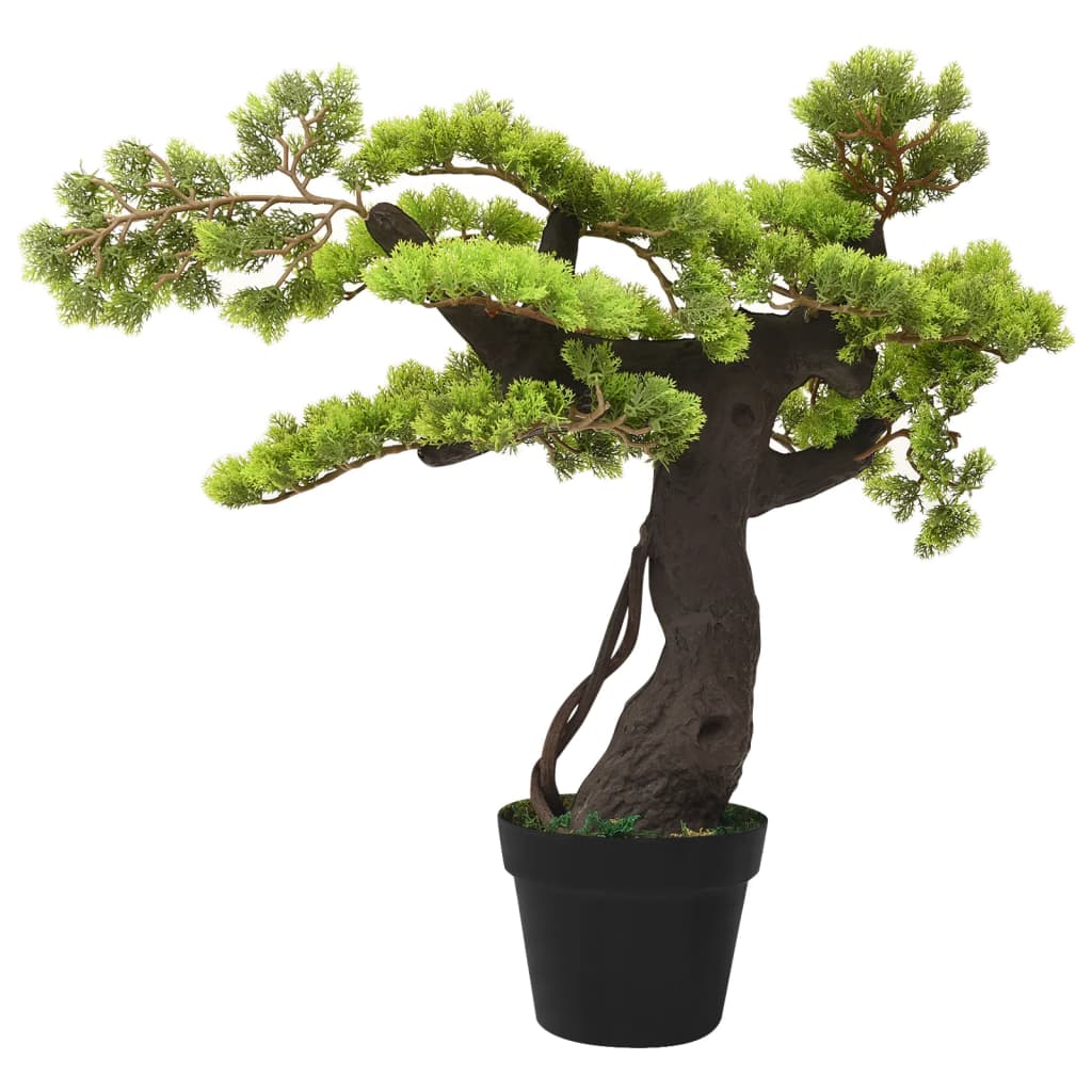 Kunstplant Met Pot Cipres Bonsai 70 Cm Groen