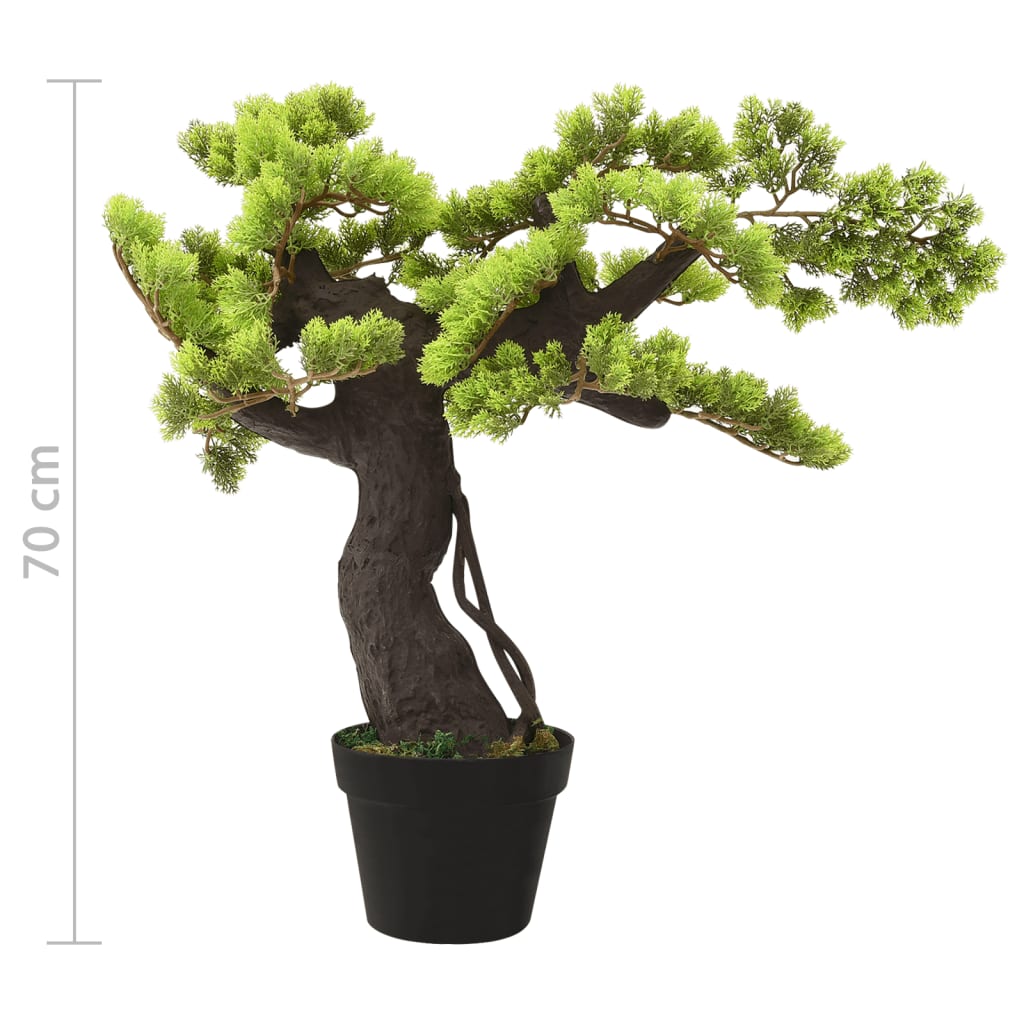 Kunstplant Met Pot Cipres Bonsai 70 Cm Groen