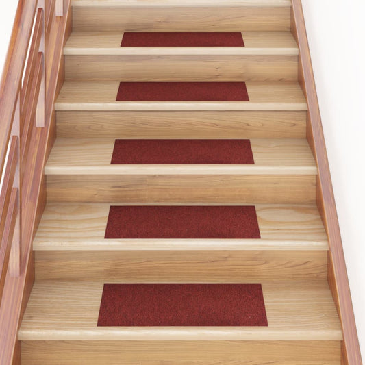 15 St Trapmatten Zelfklevend Rechthoekig 60X25 Cm Rood