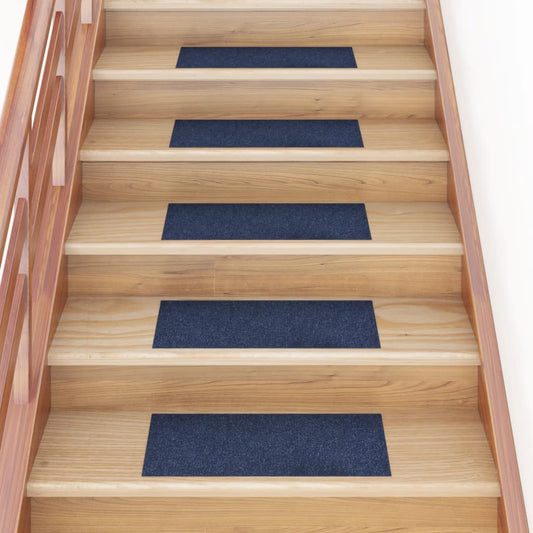 15 St Trapmatten Zelfklevend Rechthoekig 60X25 Cm Blauw