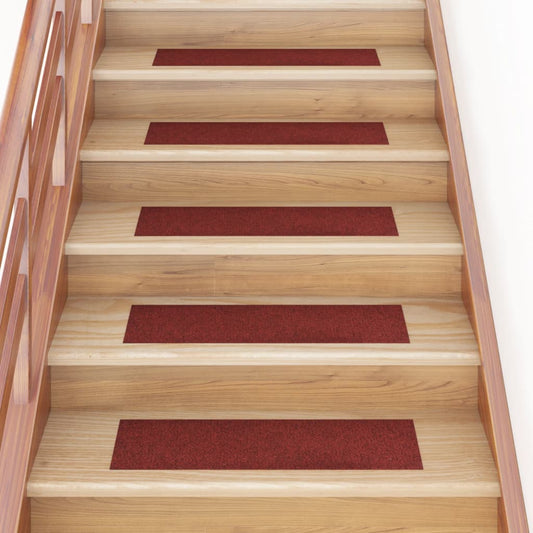 15 St Trapmatten Zelfklevend Rechthoekig 76X20 Cm Rood