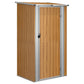 Tuinschuur 118,5X97X209,5 Cm Gegalvaniseerd Staal Bruin