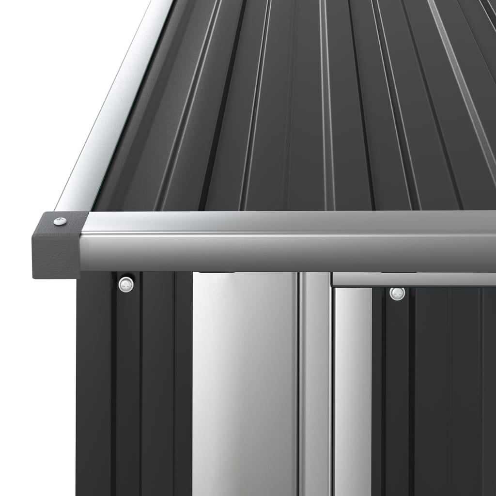 Fietsschuur 180,5X97X209,5 Cm Gegalvaniseerd Staal Antraciet