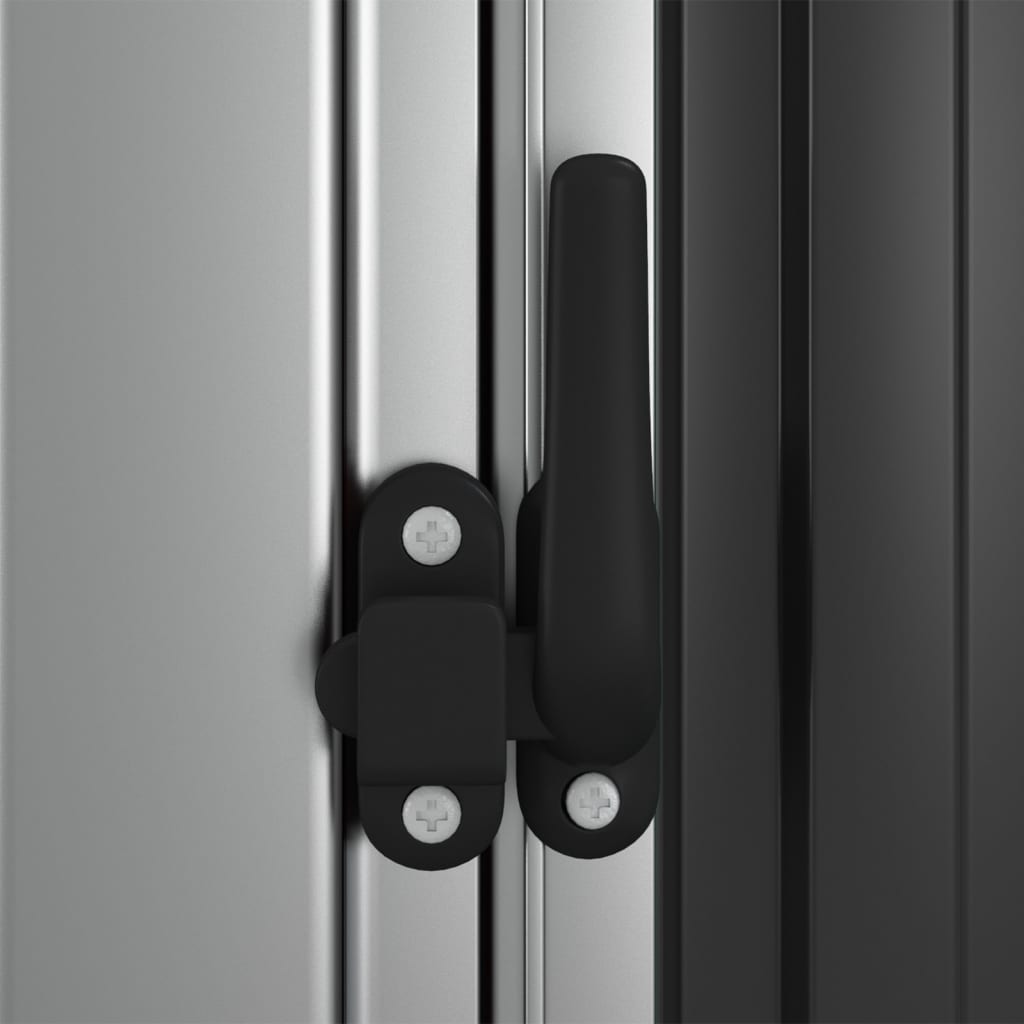 Fietsschuur 180,5X97X209,5 Cm Gegalvaniseerd Staal Antraciet