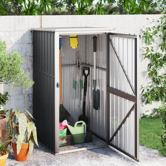 Tuinschuur 88X89X161 Cm Gegalvaniseerd Staal Antracietkleurig