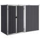 Tuinschuur 225X89X161 Cm Gegalvaniseerd Staal Antracietkleurig
