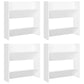 Wandschoenenkasten 4 St 60X18X60 Cm Spaanplaat Wit