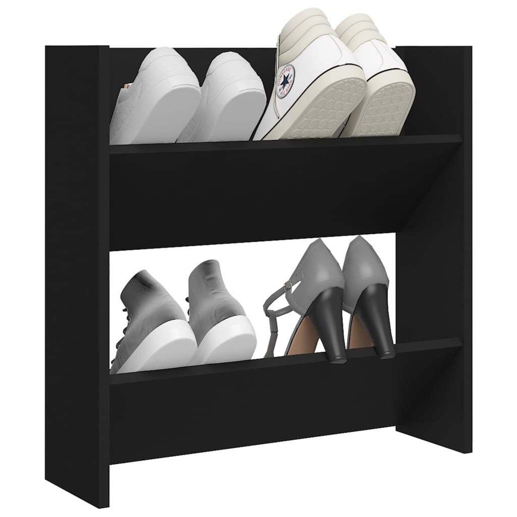 Wandschoenenkast 60X18X60 Cm Spaanplaat Zwart