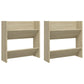 Wandschoenenkasten 2 St 60X18X60 Cm Spaanplaat Sonoma Eiken