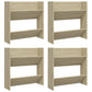 Wandschoenenkasten 4 St 60X18X60 Cm Spaanplaat Sonoma Eiken