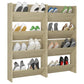 Wandschoenenkasten 4 St 60X18X60 Cm Spaanplaat Sonoma Eiken