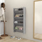 Wandschoenenkasten 2 St 60X18X60 Cm Spaanplaat Betongrijs