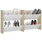 Wandschoenenkasten 2 St 60X18X60 Cm Spaanplaat Wit Sonoma Eiken
