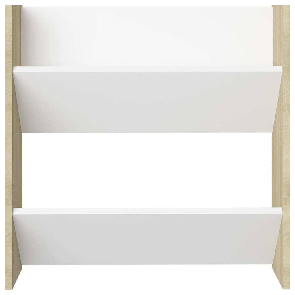 Wandschoenenkasten 4 St 60X18X60 Cm Spaanplaat Wit Sonoma Eiken