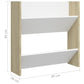 Wandschoenenkasten 4 St 60X18X60 Cm Spaanplaat Wit Sonoma Eiken