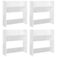 Wandschoenenkasten 4 St 60X18X60 Cm Spaanplaat Hoogglans Wit
