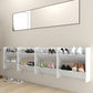 Wandschoenenkasten 4 St 60X18X60 Cm Spaanplaat Hoogglans Wit