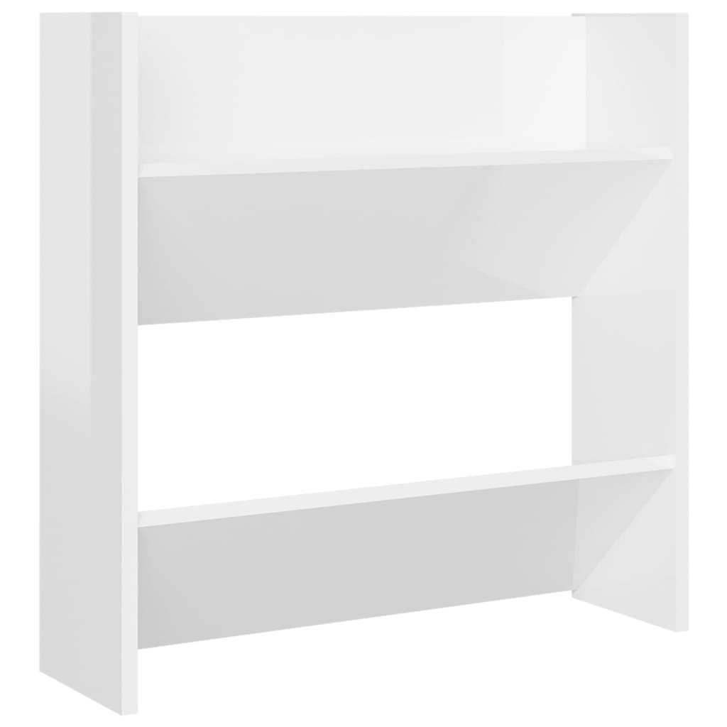 Wandschoenenkasten 4 St 60X18X60 Cm Spaanplaat Hoogglans Wit