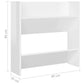 Wandschoenenkasten 4 St 60X18X60 Cm Spaanplaat Hoogglans Wit