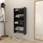Wandschoenenkasten 2 St 60X18X60 Cm Spaanplaat Hoogglans Zwart