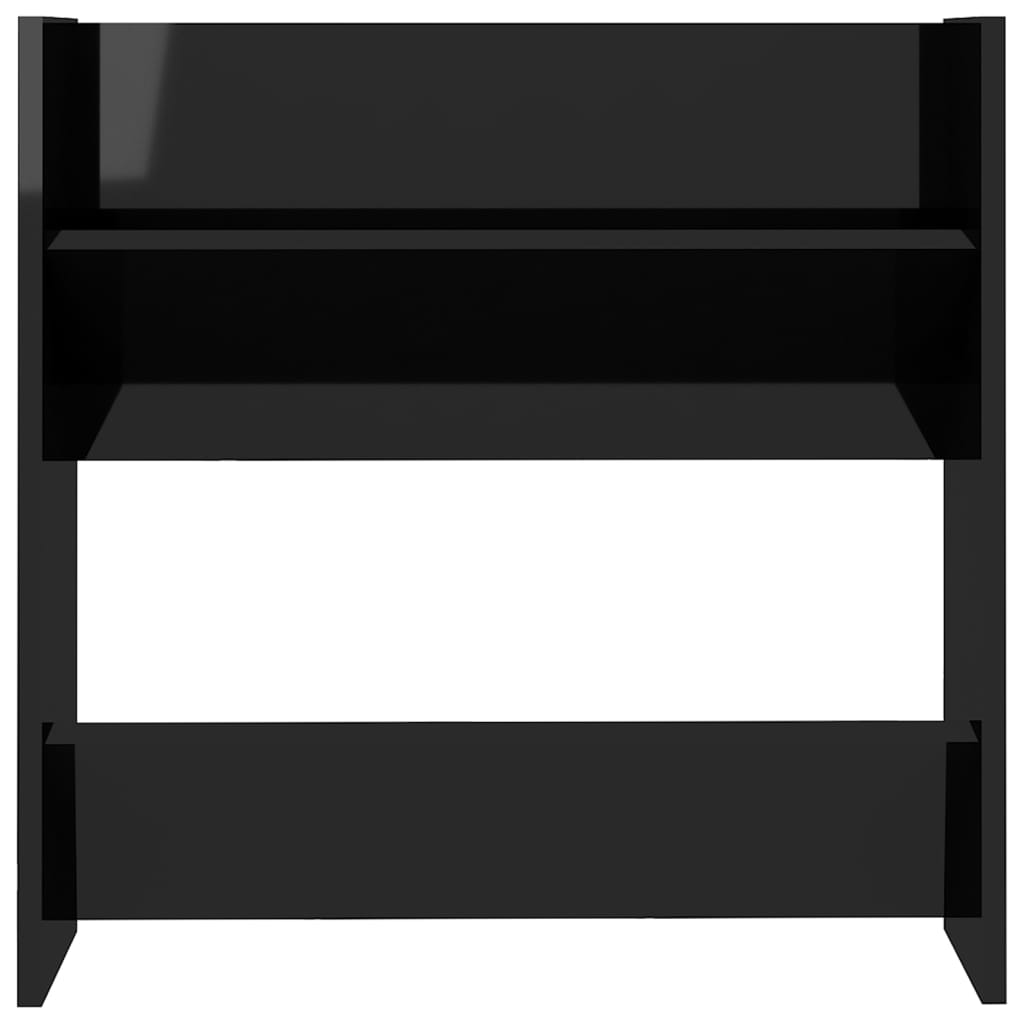 Wandschoenenkasten 4 St 60X18X60 Cm Spaanplaat Hoogglans Zwart