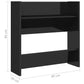 Wandschoenenkasten 4 St 60X18X60 Cm Spaanplaat Hoogglans Zwart