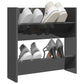 Wandschoenenkast 60X18X60 Cm Spaanplaat Hoogglans Grijs