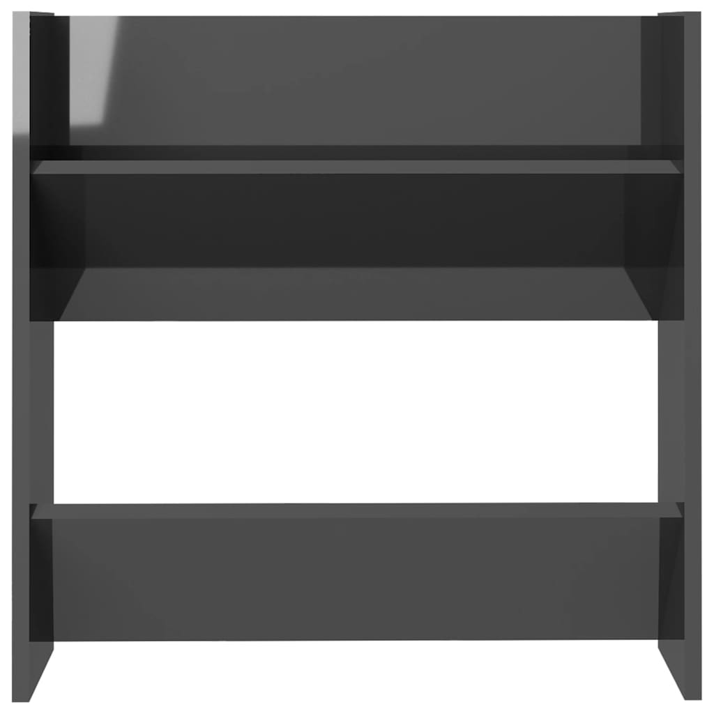 Wandschoenenkasten 4 St 60X18X60 Cm Spaanplaat Hoogglans Grijs