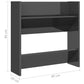 Wandschoenenkasten 4 St 60X18X60 Cm Spaanplaat Hoogglans Grijs