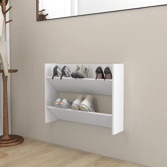 Wandschoenenkast 80X18X60 Cm Spaanplaat Wit