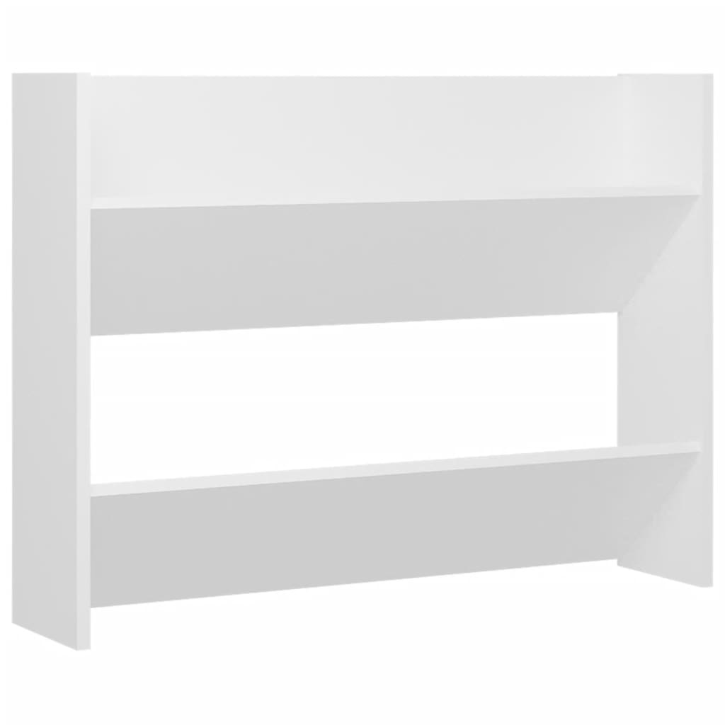 Wandschoenenkasten 2 St 80X18X60 Cm Spaanplaat Wit