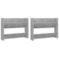 Wandschoenenkasten 2 St 80X18X60 Cm Spaanplaat Betongrijs