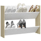 Wandschoenenkast 80X18X60 Cm Spaanplaat Wit En Sonoma Eiken