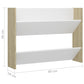 Wandschoenenkast 80X18X60 Cm Spaanplaat Wit En Sonoma Eiken