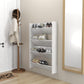Wandschoenenkasten 2 St 80X18X60 Cm Spaanplaat Hoogglans Wit