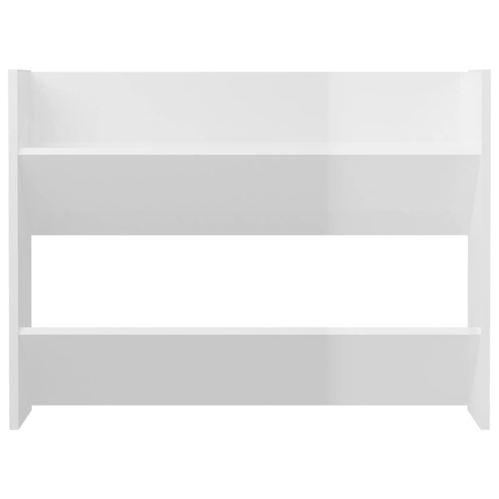 Wandschoenenkasten 2 St 80X18X60 Cm Spaanplaat Hoogglans Wit