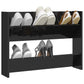 Wandschoenenkast 80X18X60 Cm Spaanplaat Hoogglans Zwart