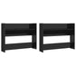 Wandschoenenkasten 2 St 80X18X60 Cm Spaanplaat Hoogglans Zwart