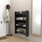 Wandschoenenkasten 2 St 80X18X60 Cm Spaanplaat Hoogglans Zwart