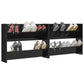 Wandschoenenkasten 2 St 80X18X60 Cm Spaanplaat Hoogglans Zwart
