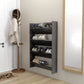 Wandschoenenkasten 2 St 80X18X60 Cm Spaanplaat Hoogglans Grijs