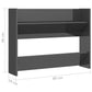 Wandschoenenkasten 2 St 80X18X60 Cm Spaanplaat Hoogglans Grijs