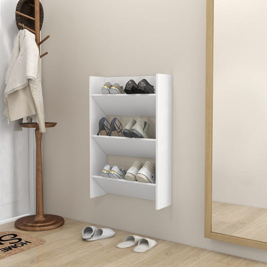 Wandschoenenkast 60X18X90 Cm Spaanplaat Wit